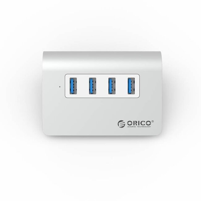 Orico USB desktop hub met 4 poorten - USB3.0 - busgevoed / aluminium - 1 meter
