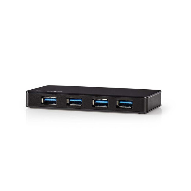 Nedis USB hub met 4 poorten - USB3.0 - externe voeding / zwart - 0,80 meter