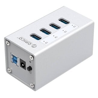 Orico Orico USB hub met 4 poorten - USB3.0 - externe 12V voeding / aluminium - 1 meter