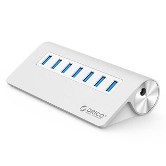 Orico Orico desktop USB hub met 7 poorten - USB3.0 - externe 12V voeding / aluminium - 1 meter