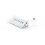 Orico desktop USB hub met 7 poorten - USB3.0 - externe 12V voeding / aluminium - 1 meter