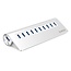 Orico desktop USB hub met 10 poorten - USB3.0 - externe 12V voeding / aluminium - 1 meter