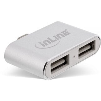 InLine InLine USB-C hub met 2 USB-A poorten - busgevoed - USB2.0 / zilver