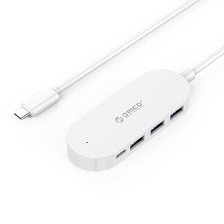 Orico Orico USB-C hub met 3x USB-A en 1x USB-C poort - busgevoed - USB3.0 / wit - 0,30 meter