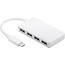 Goobay USB-C hub met 4 poorten - busgevoed - USB3.0 / wit - 0,15 meter