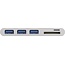 Goobay USB-C hub met 3 poorten en kaartlezer - busgevoed - USB3.0 / wit - 0,15 meter