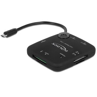 DeLOCK DeLOCK Micro USB OTG kaartlezer en 3-poorts USB Hub