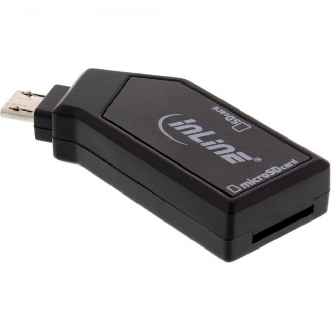 InLine Micro USB OTG kaartlezer voor SD / Micro SD