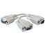 Seriële RS232 splitter 9-pins SUB-D (m) - 2x 9-pins SUB-D (v) - 0,15 meter