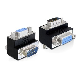 DeLOCK Seriële RS232 haakse adapter 9-pin SUB-D (m) - 9-pin SUB-D (v) - versie 1