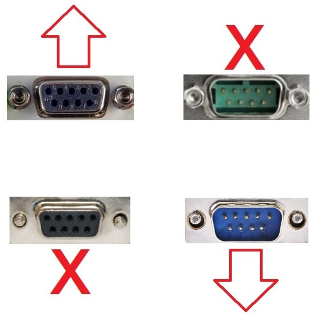 Seriële RS232 haakse adapter 9-pin SUB-D (m) - 9-pin SUB-D (v) - versie 1