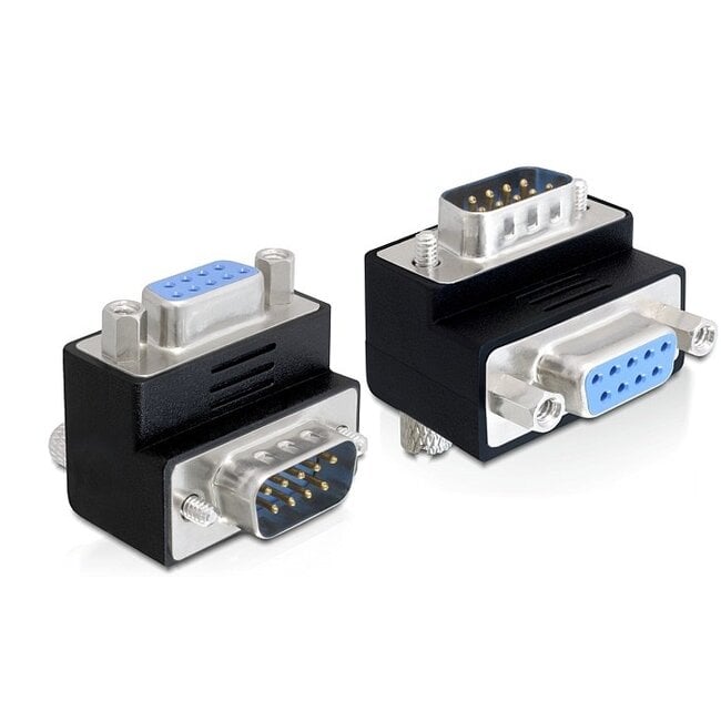 Seriële RS232 haakse adapter 9-pin SUB-D (m) - 9-pin SUB-D (v) - versie 2