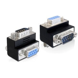 DeLOCK Seriële RS232 haakse adapter 9-pin SUB-D (m) - 9-pin SUB-D (v) - versie 4