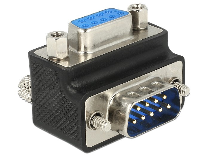 DeLOCK Seriële RS232 haakse adapter 9-pin SUB-D (m) - 9-pin SUB-D (v) - versie 6