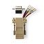 Seriële RS232 adapter 9-pins SUB-D (v) - RJ45 (v) / beige