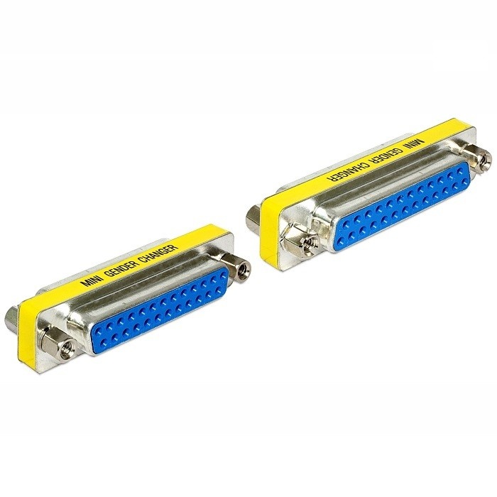 InLine 31124. Aansluiting 1: DB-25 female, Aansluiting 2: D-Sub, 25-pin. Kleur van het product: Geel