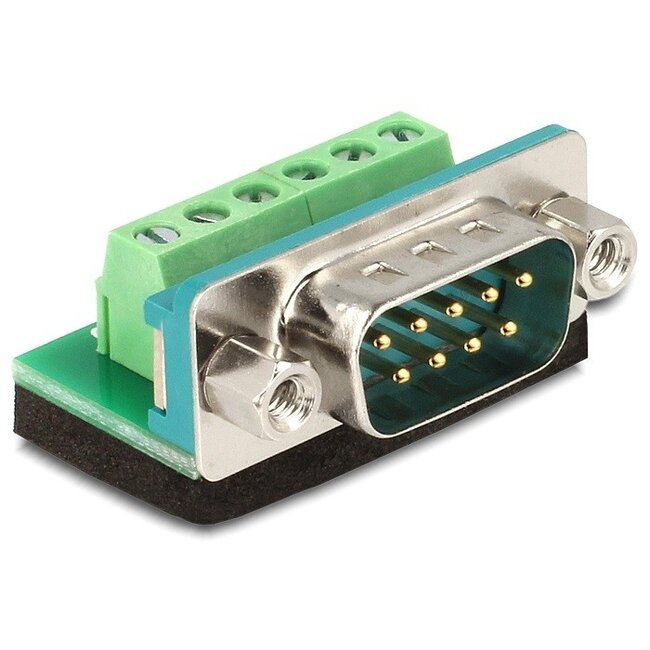 Seriële RS232 connector 9-pins SUB-D (m) - 6-pins Terminal Block / schroeven