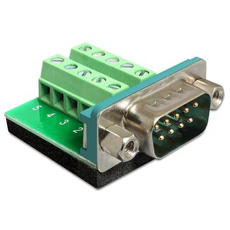 DeLOCK Seriële RS232 connector 9-pins SUB-D (m) - 10-pins Terminal Block / schroeven