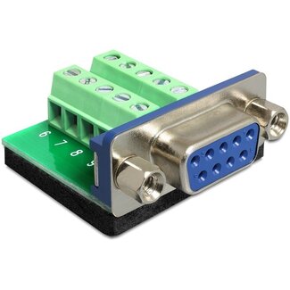 DeLOCK Seriële RS232 connector 9-pins SUB-D (v) - 10-pins Terminal Block / schroeven