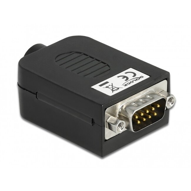 Seriële RS232 connector 9-pins SUB-D (m) met schroefingangen - 10-pins Terminal Block met behuizing / schroeven