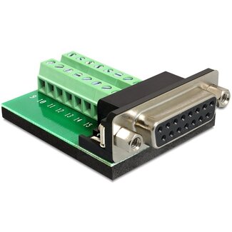 DeLOCK Gameport connector 15-pins SUB-D (v) - 16-pins Terminal Block / schroeven