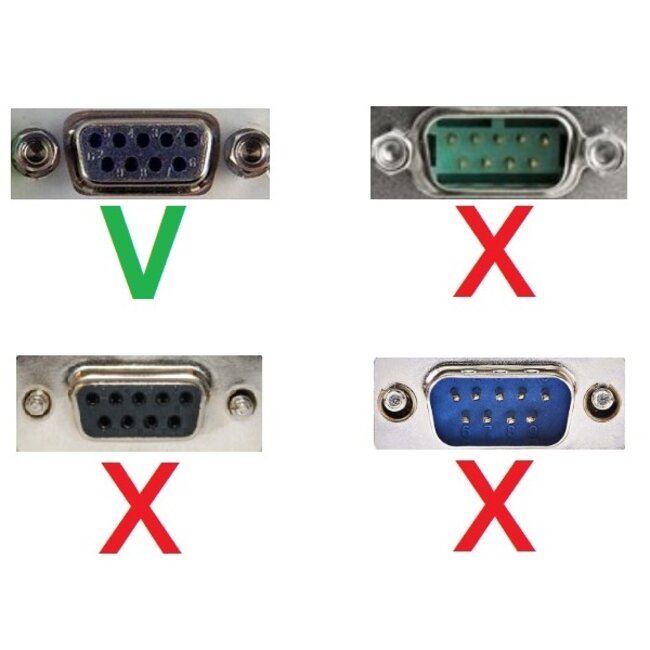 USB-A (m) naar 9-pins SUB-D (m) seriële RS232 adapter