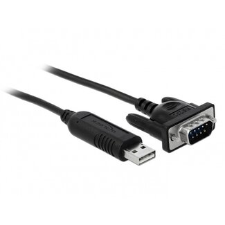 DeLOCK USB-A (m) naar 9-pins SUB-D met schroeven (m) seriële RS232 adapter / FTDI chip - 1,8 meter