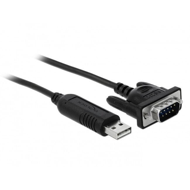 USB-A (m) naar 9-pins SUB-D met schroeven (m) seriële RS232 adapter / FTDI chip - 1,8 meter