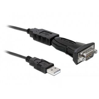 DeLOCK USB-A (m) naar 9-pins SUB-D met moeren (m) seriële RS232 adapter / FTDI chip - 0,80 meter