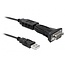 USB-A (m) naar 9-pins SUB-D met moeren (m) seriële RS232 adapter / FTDI chip - 0,80 meter
