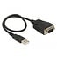 USB-A (m) naar 9-pins SUB-D met schroeven/moeren (m) seriële RS232 adapter / FTDI chip / ESD protectie - 0,45 meter
