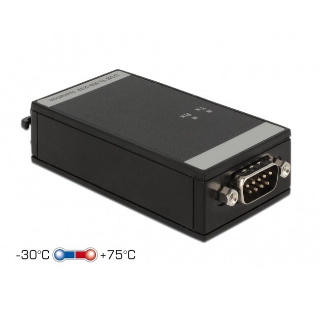 USB-A (m) naar 9-pins SUB-D met moeren (m) seriële RS232 adapter / FTDI chip / 5 kV Isolatie / ESD protectie