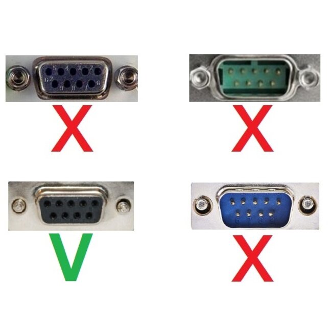 USB-A (m) naar 9-pins SUB-D met moeren (m) seriële RS232 adapter / FTDI chip / 5 kV Isolatie / ESD protectie