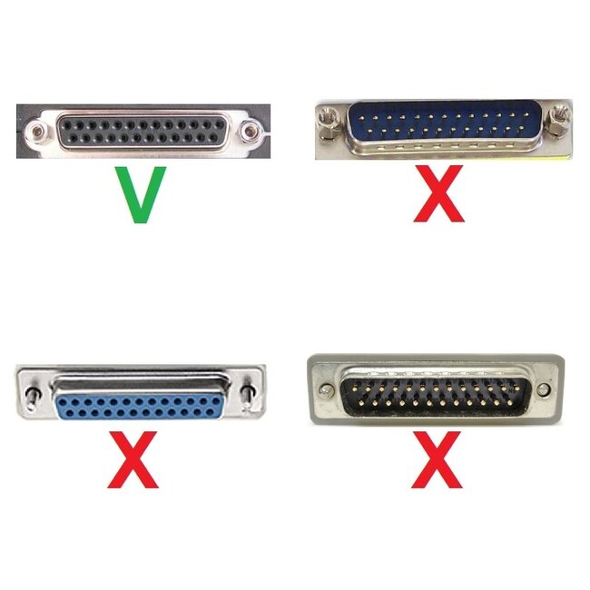 USB-A (m) naar 9-pins SUB-D / 25-pins SUB-D (m) seriële RS232 adapter - 1,5 meter