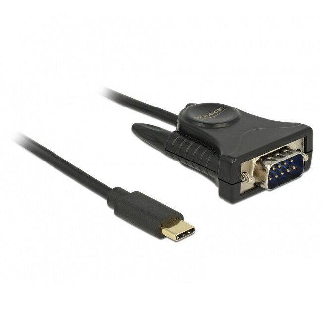 USB-C (m) naar 9-pins SUB-D met schroeven (m) seriële RS232 adapter / Prolific chip - 1,8 meter