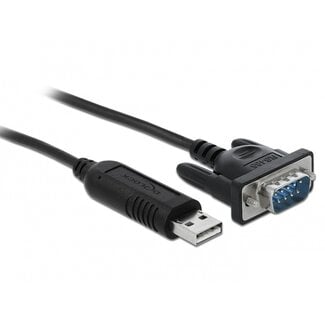 DeLOCK USB-A (m) naar 9-pins SUB-D met schroeven (m) seriële RS485 adapter / FTDI chip / ESD protectie - 1,8 meter