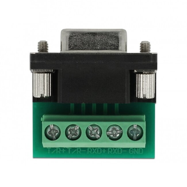 USB-A (m) naar 9-pins SUB-D met moeren (m) seriële RS422/RS485 adapter / FTDI chip / incl. terminal block / ESD protectie / overspanningsbeveiliging - 1,5 meter