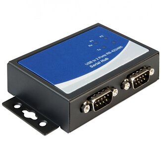 DeLOCK USB-A (m) naar 2x 9-pins SUB-D met moeren (m) seriële RS422/RS485 adapter / FTDI/Sipex chip / met dip switch / ESD protectie