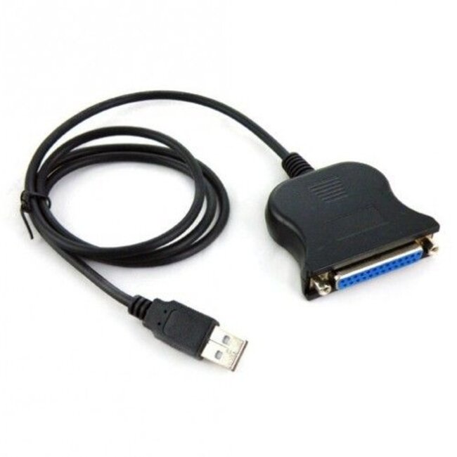 USB-A (m) naar 25-pins SUB-D met moeren (v) IEEE1284 parallelle printerkabel - 1 meter