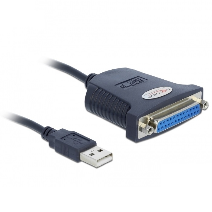 DeLOCK Adapterkabel USB 1.1 op Parallel, 0,8 Meter