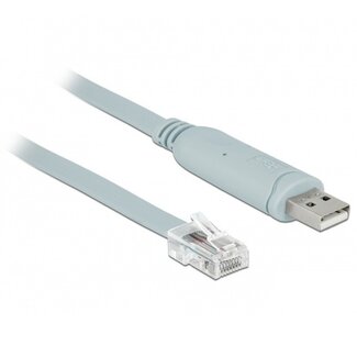 DeLOCK USB-A (m) naar RJ45 (m) seriële RS232 adapter / grijs - 0,50 meter