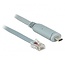 USB-C (m) naar RJ45 (m) seriële RS232 adapter / grijs - 5 meter
