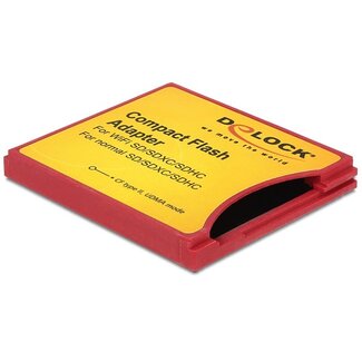 DeLOCK Compact Flash adapter voor SD geheugenkaarten - CF type II