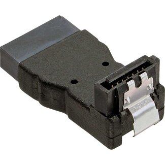 InLine SATA data adapter - haaks naar beneden - SATA600 - 6 Gbit/s / zwart