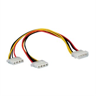 Roline Molex (m) - 2x Molex (v) splitter - 0,30 meter