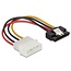 Molex (m) - SATA (v) met metalen klem adapter - 0,15 meter