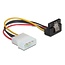 Molex (m) - SATA (v) haaks met metalen klem adapter - 0,15 meter