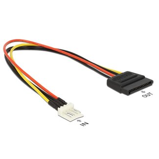 DeLOCK Floppy (m) - SATA (v) voedingskabel - 0,25 meter