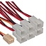 3-pins Case Fan (v) - 6x 3-pins Case Fan (m) splitter - 0,15 meter