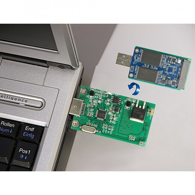 USB3.0 USB-A naar mSATA converter